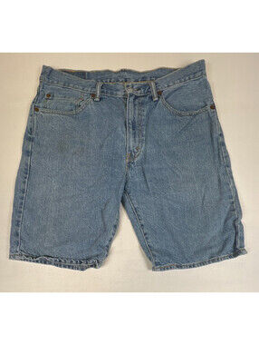 Levi's Men W34 505 Regular Fit Denim Blue Jean Shorts